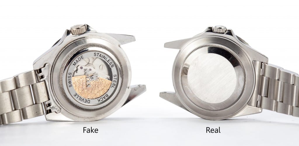 how to spot a fake rolex - rolex case back