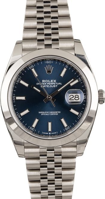 Rolex Datejust 41 126300 Blue Dial Stainless Steel Jubilee Bracelet